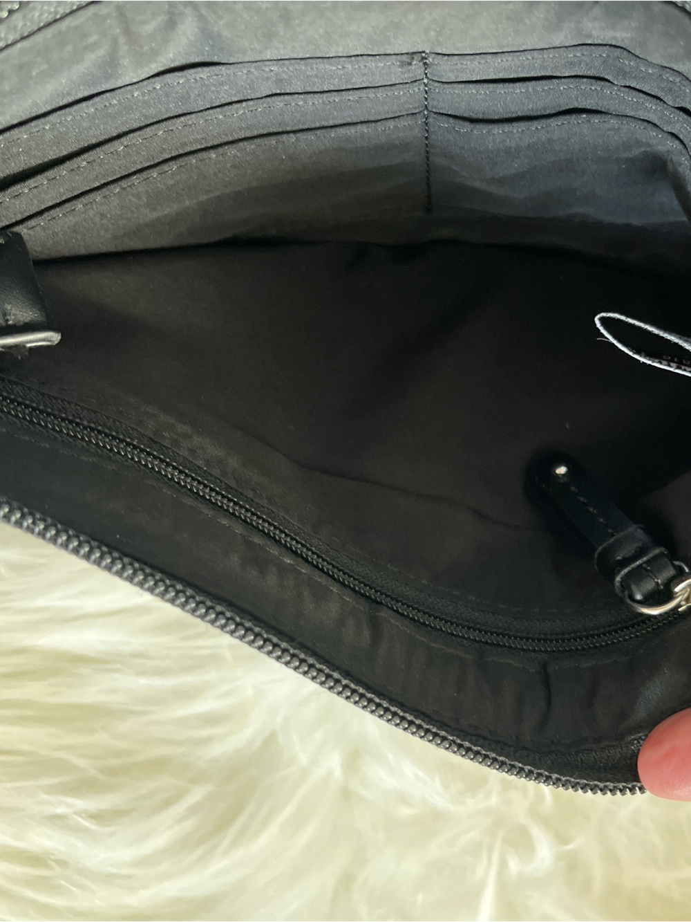 Nine West Vegan Leather Black Studded Wristlet - Picture 5 of 8